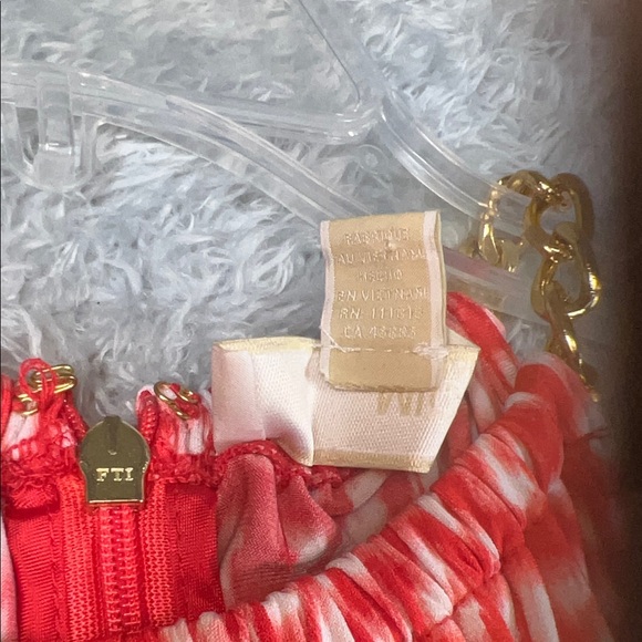 Michael Kors Red and White Midi Dress - Picture 7 of 11